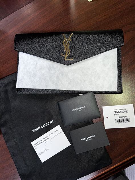 ysl uptown clutch chain|uptown calfskin leather envelope clutch.